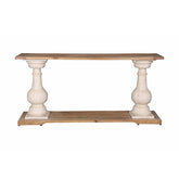 Indian Antique Carved Pillar Console Table 16